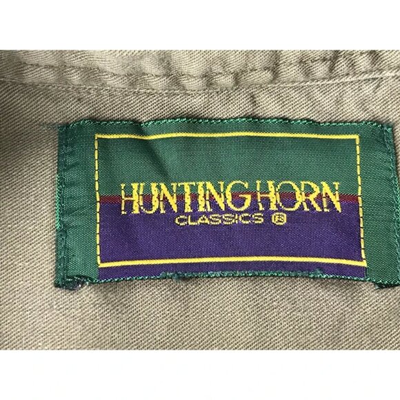 Hunting Horn Mens Brown Long‎ Sleeve Pockets Button Up Shirt Size Large - Picture 5 of 10